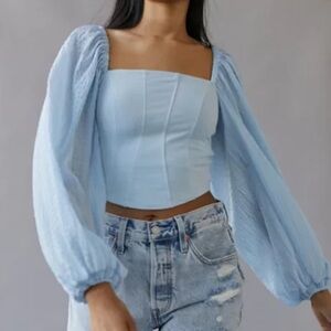 Urban outfitters Claudia Blouse In Sky